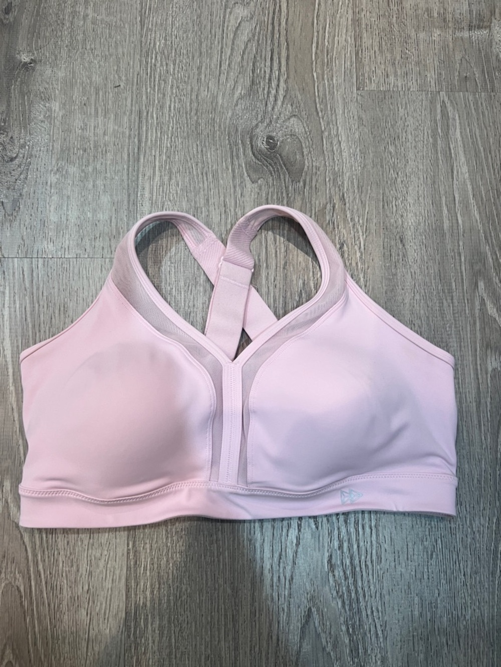 Yvette High-Impact Pale Pink Crossback Sports Bra 36d